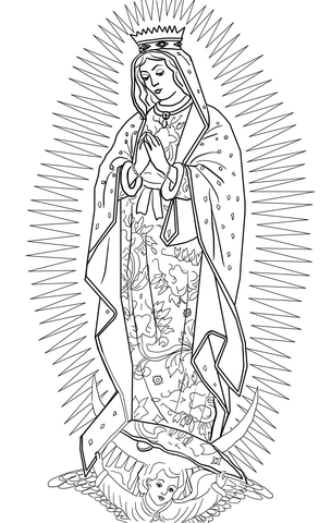 Our Lady Of Guadalupe Coloring Page